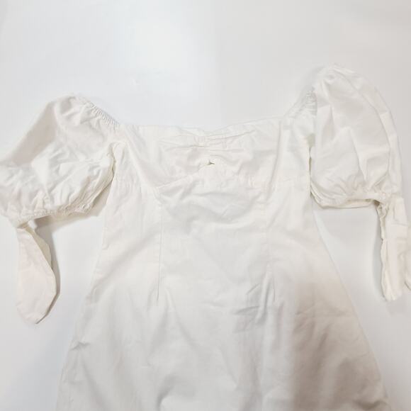 MORE TO COME Amora Bow Mini Dress in White Small - Picture 4 of 11